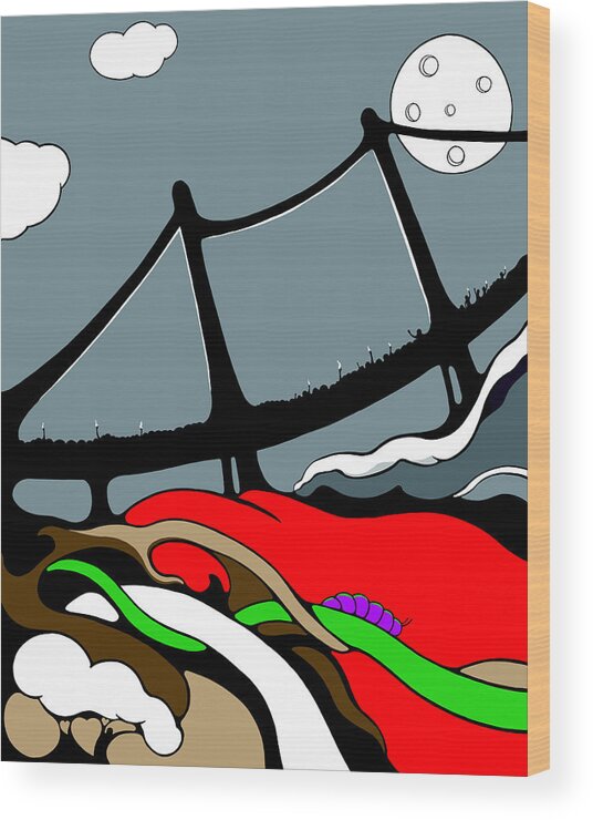 Climate Change Wood Print featuring the digital art The Gap by Craig Tilley