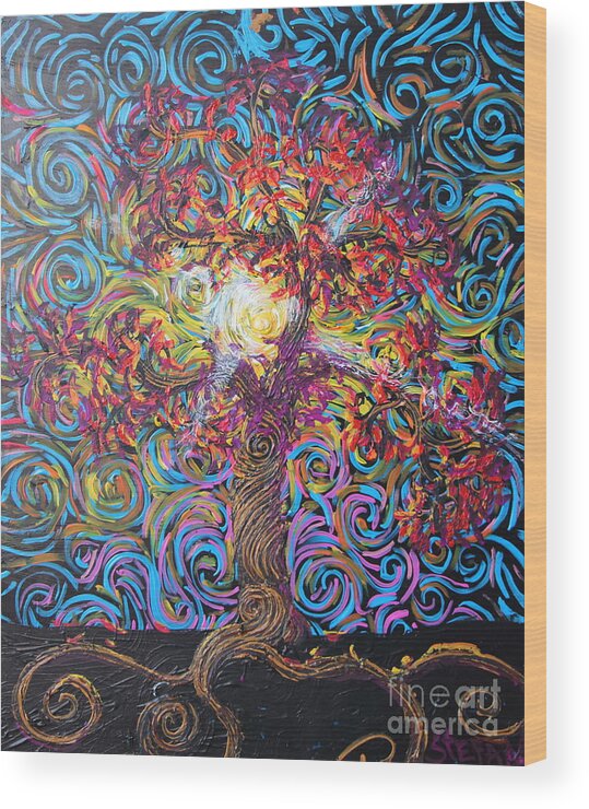 Impressionism Wood Print featuring the painting The Glow Of Love by Stefan Duncan