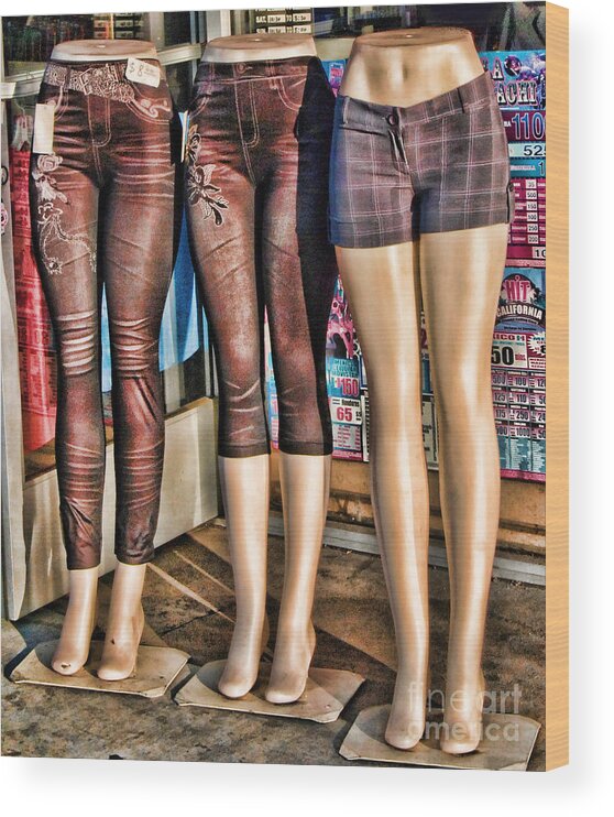 Store Wood Print featuring the photograph The Legs Have It by Norma Warden