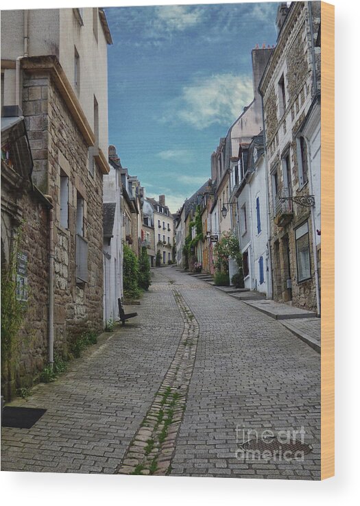 Auray Wood Print featuring the photograph The Path to Auray Brittany by Lynn Bolt