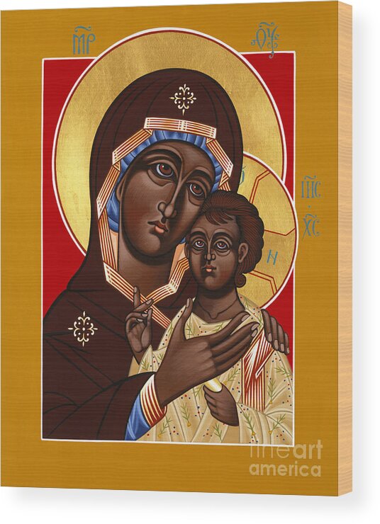 The Petrovskya Icon Wood Print featuring the painting The Petrovskya Icon of the Mother of God 128 by William Hart McNichols