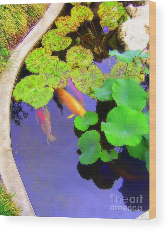 Pond Wood Print featuring the photograph The Pond by Jodie Marie Anne Richardson Traugott     aka jm-ART