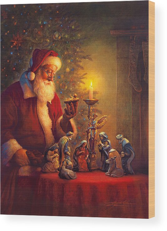 #faaAdWordsBest Wood Print featuring the painting The Spirit of Christmas by Greg Olsen