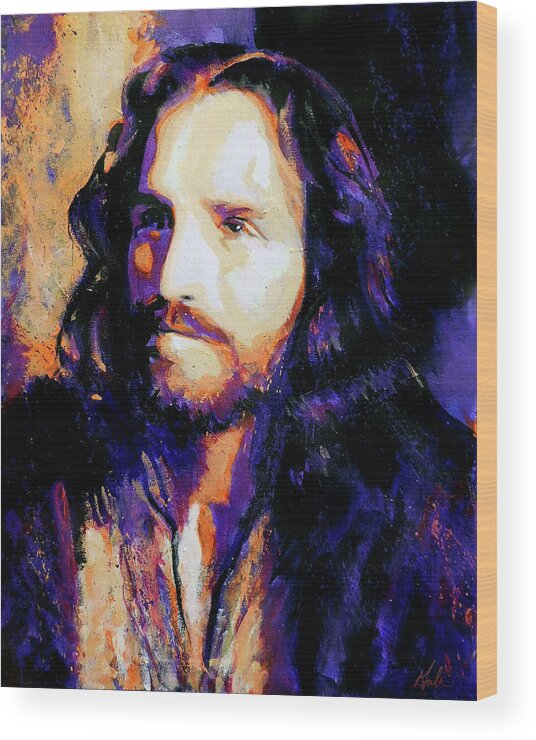 Jesus Christ Wood Print featuring the painting The Way by Steve Gamba