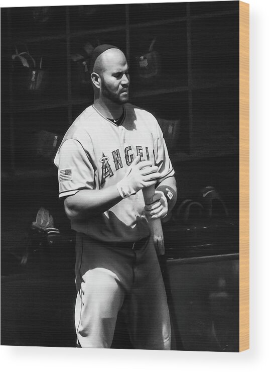 Albert Pujols Wood Print featuring the photograph This is My Bat by Tom Gort