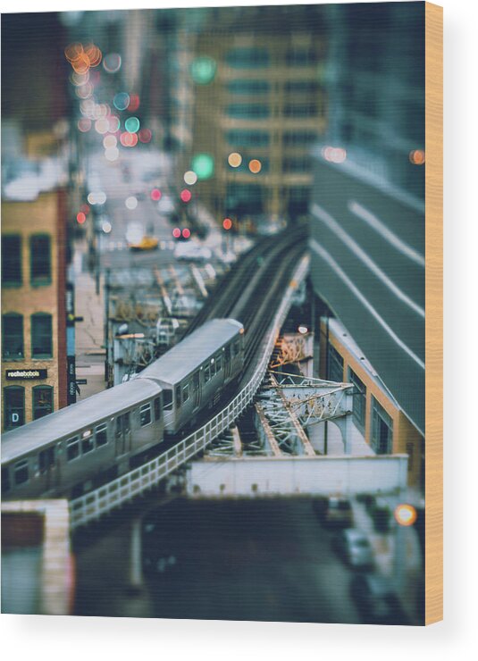 Chicago Wood Print featuring the photograph Tiny Chicago by Nisah Cheatham