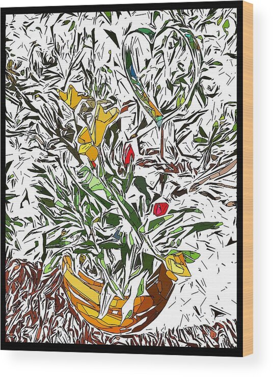 Tulips Wood Print featuring the photograph Tulip Abstract by Jerry Abbott