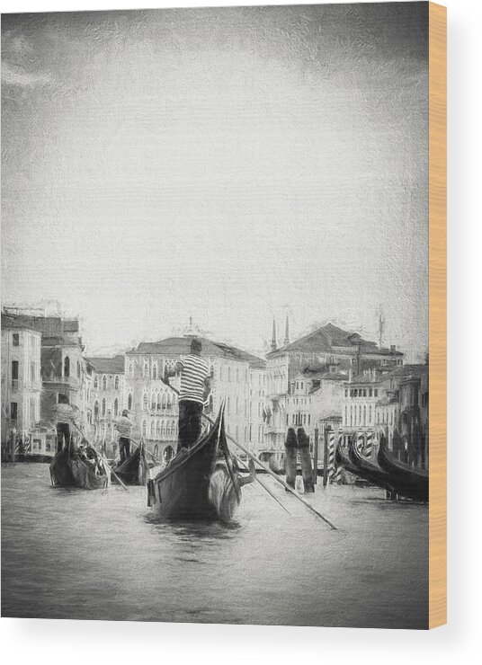 Gondola Wood Print featuring the photograph Venice Transportation by Kathleen Scanlan