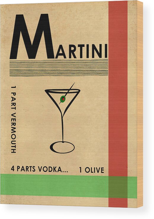 Vodka Martini Wood Print featuring the photograph Vodka Martini by Mark Rogan