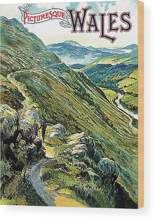 Wales Wood Print featuring the painting Wales, Landscape, United Kingdom, by Long Shot