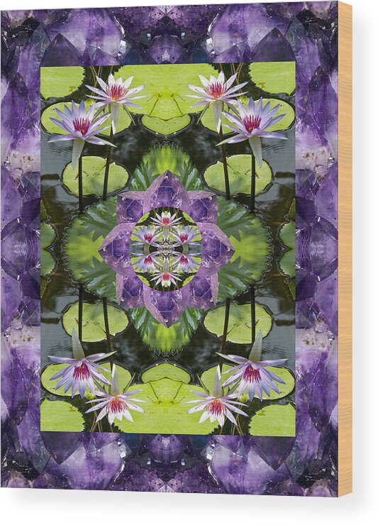 Mandalas Wood Print featuring the photograph Zen Lilies by Bell And Todd