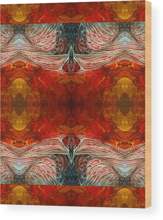Pattern Wood Print featuring the digital art Zulu by Otto Rapp