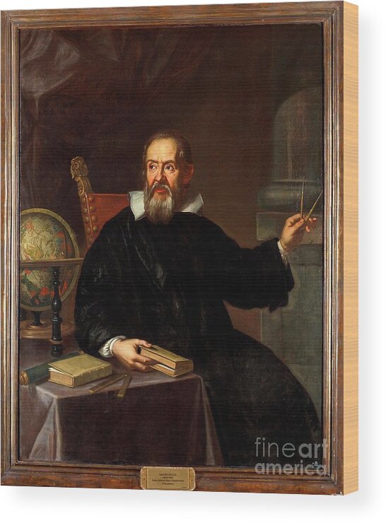 1500s Wood Print featuring the photograph Galileo Galilei #1 by Wellcome Images/science Photo Library