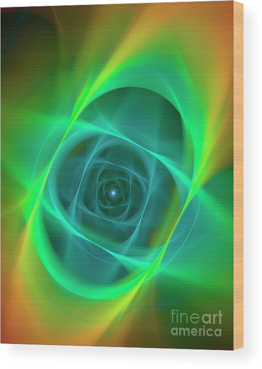 Accretion Wood Print featuring the photograph Gravity Waves From Merging Neutron Stars #1 by David Parker/science Photo Library
