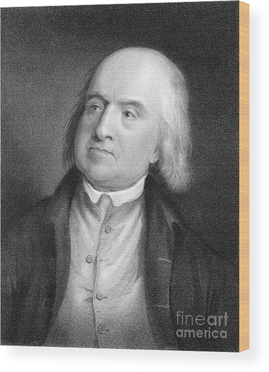 Engraving Wood Print featuring the drawing Jeremy Bentham, English Social Reformer by Print Collector