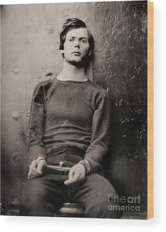 19th Century Wood Print featuring the photograph Lewis Powell In Wrist Irons Aboard The Uss Saugus, 1865 by Alexander Gardner