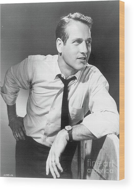 People Wood Print featuring the photograph Paul Newman #1 by Bettmann