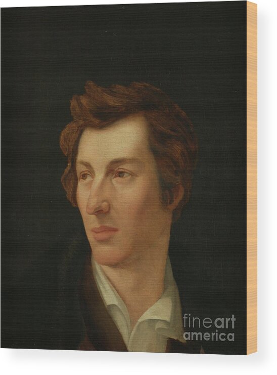 Oil Painting Wood Print featuring the drawing Portrait Of The Poet Heinrich Heine #1 by Heritage Images