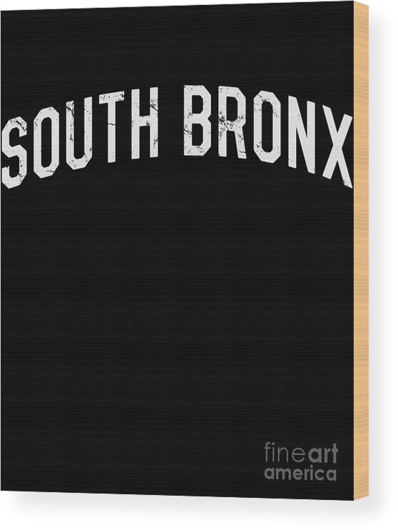Cool Wood Print featuring the digital art South Bronx #1 by Flippin Sweet Gear