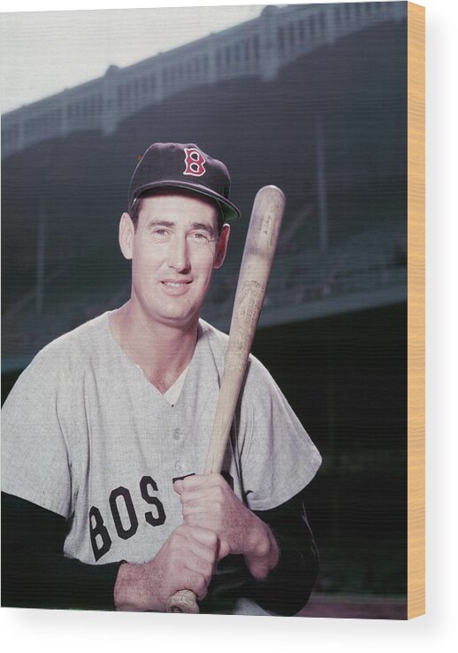 People Wood Print featuring the photograph Ted Williams by Hulton Archive