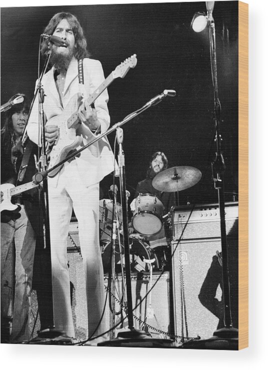 Charity Benefit Wood Print featuring the photograph 1971 Concert For Bangladesh by New York Daily News Archive