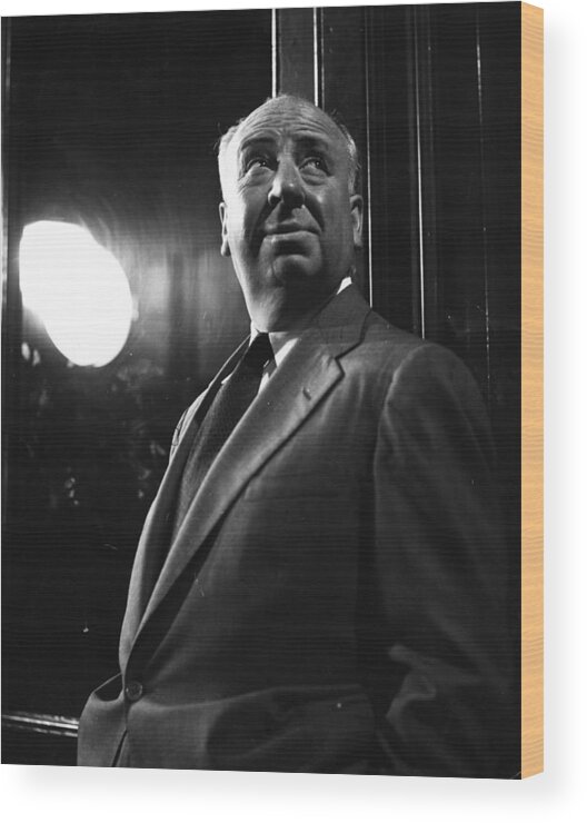 Director Wood Print featuring the photograph Alfred Hitchcock #2 by Baron