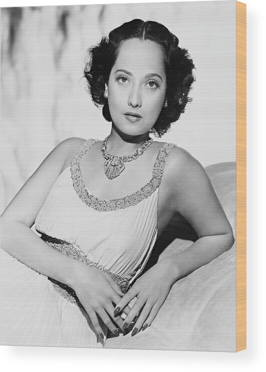 Merle Oberon Wood Print featuring the photograph Merle Oberon . #2 by Album