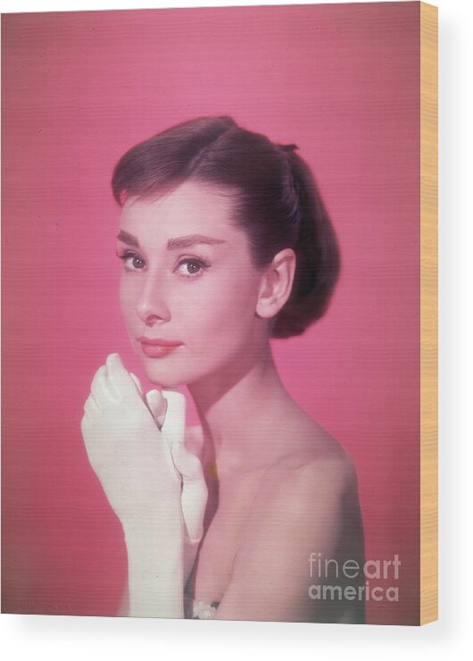 Belgium Wood Print featuring the photograph Audrey Hepburn #3 by Hulton Archive