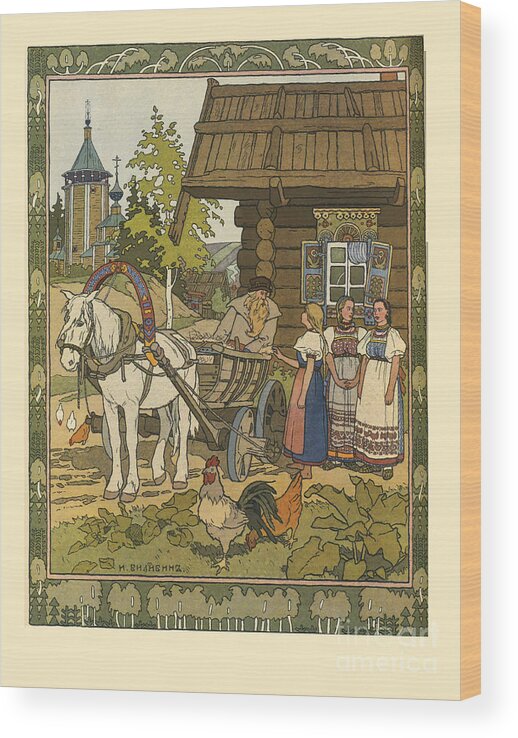 Fairy Tale Wood Print featuring the drawing Illustration For The Fairy Tale #3 by Heritage Images