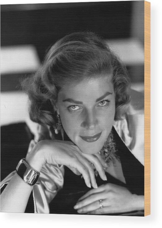 People Wood Print featuring the photograph Lauren Bacall #3 by Baron
