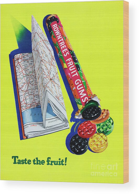 1950-1959 Wood Print featuring the photograph Rowntrees Fruit Gums by Picture Post