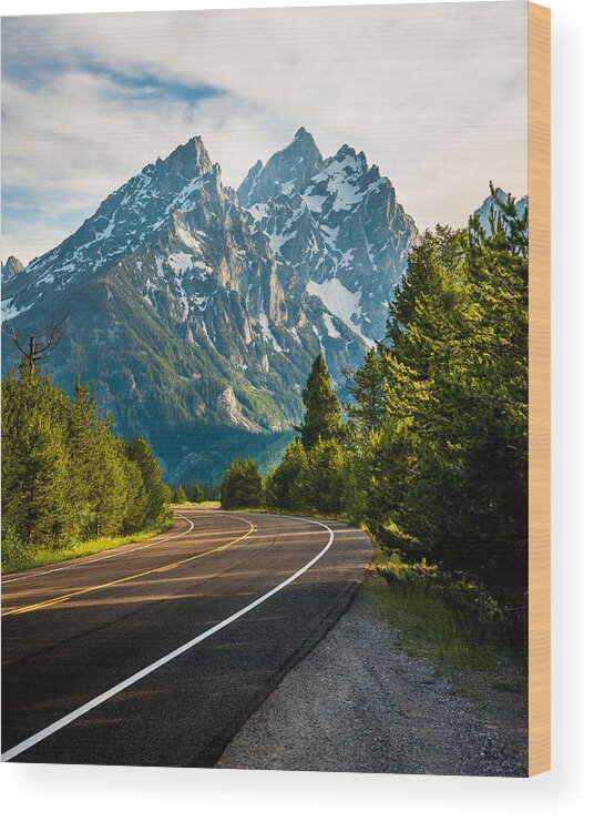 Grand Teton Wood Print featuring the photograph A Way Forward by Syed Iqbal