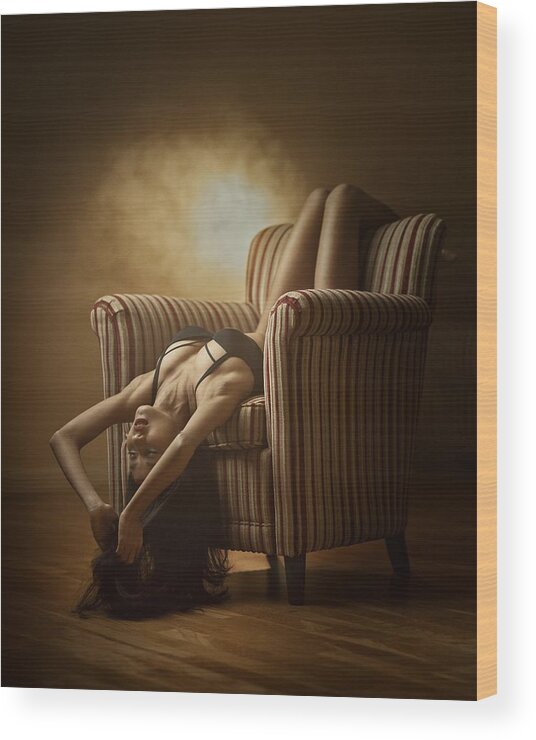 Boudoir Wood Print featuring the photograph After Midnight by Franky De Meyer