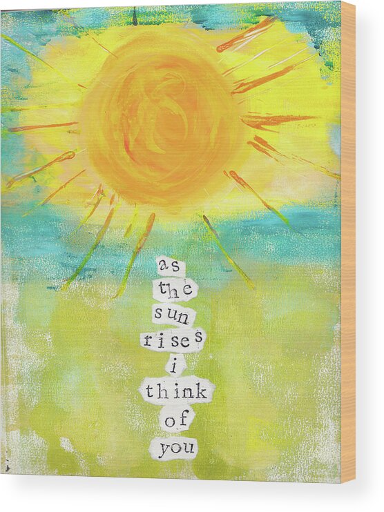 As The Sun Rises Wood Print featuring the painting As The Sun Rises by Kathleen Tennant