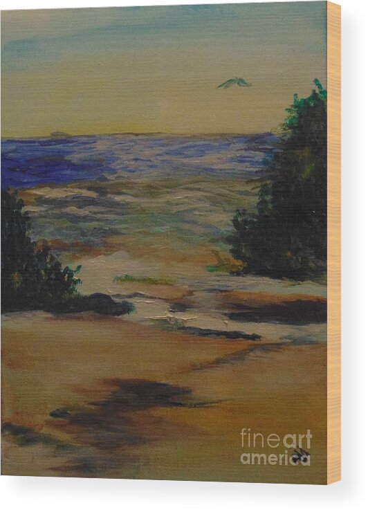 Plen Aire Wood Print featuring the painting Before the Fog by Saundra Johnson