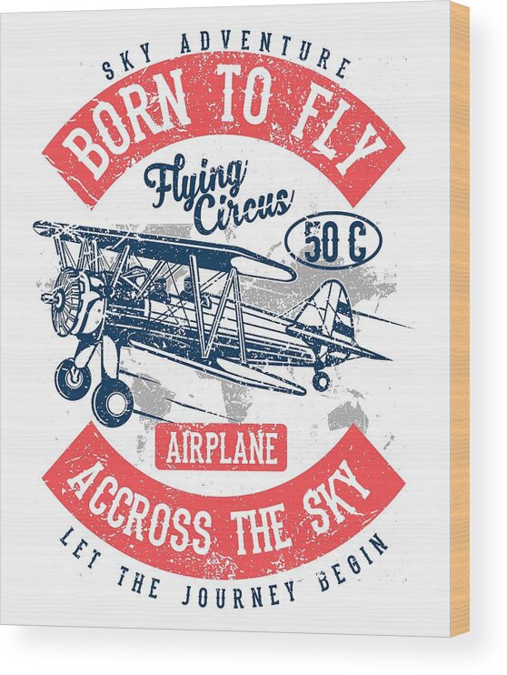 Born Wood Print featuring the digital art Born to fly by Long Shot