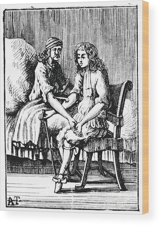 Engraving Wood Print featuring the drawing Direct Person-to-person Blood by Print Collector