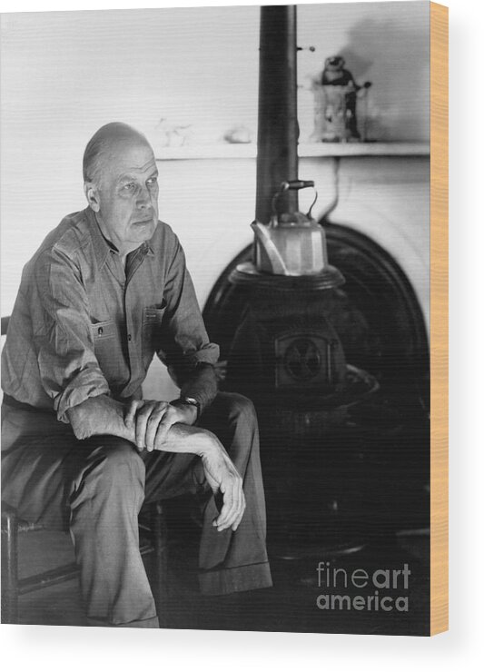 Artist Wood Print featuring the photograph Edward Hopper, American Artist by Bettmann