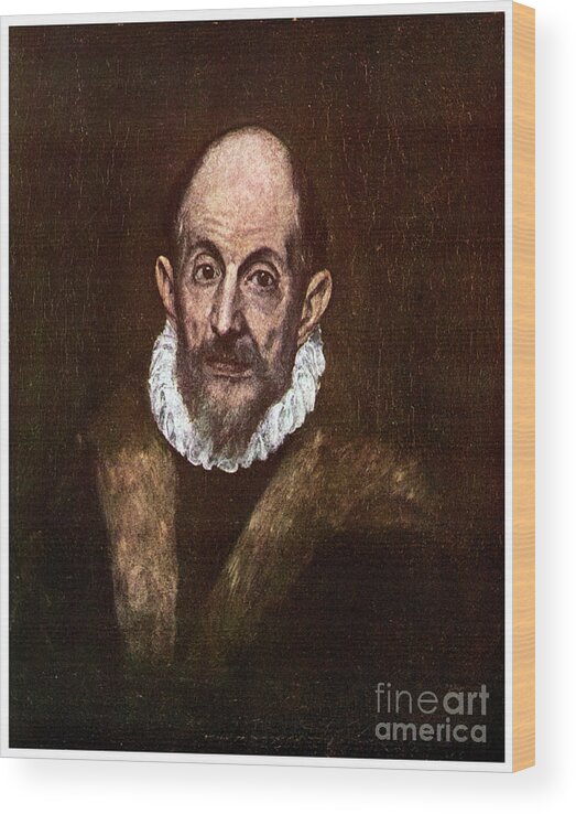 Painter Wood Print featuring the drawing El Greco, Greek Painter Active by Print Collector