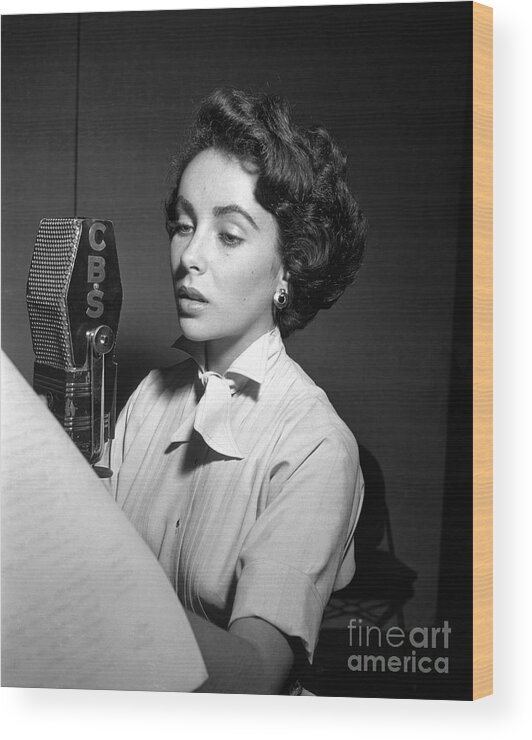 Performance Wood Print featuring the photograph Elizabeth Taylor Performs On Cbs by Cbs Photo Archive