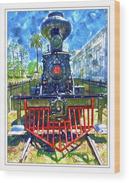 Train Wood Print featuring the photograph Engine 11 by Peggy Dietz