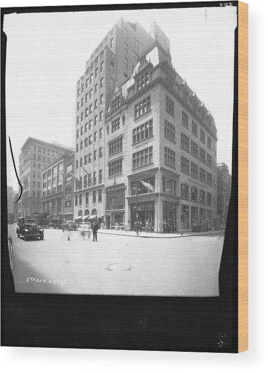 1930-1939 Wood Print featuring the photograph Fifth Avenue From 51st Street To 53rd by The New York Historical Society