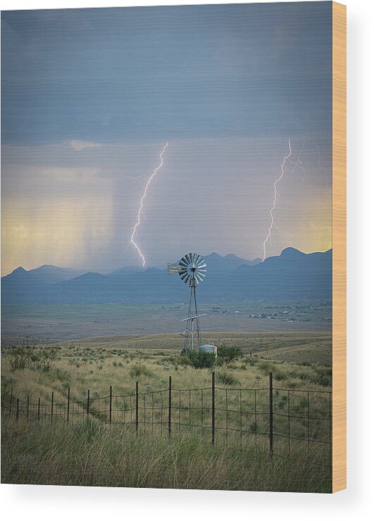 Az Wood Print featuring the photograph Forks and a Mill by Laura Hedien