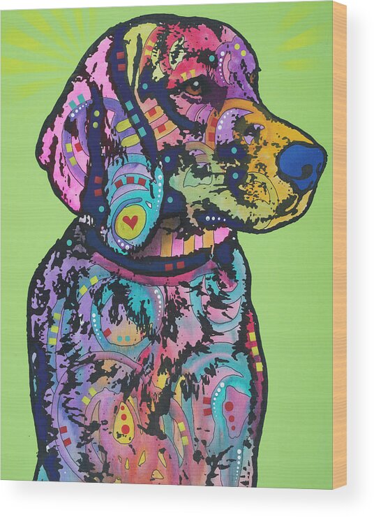Hank B 19 Wood Print featuring the mixed media Hank B 19 by Dean Russo