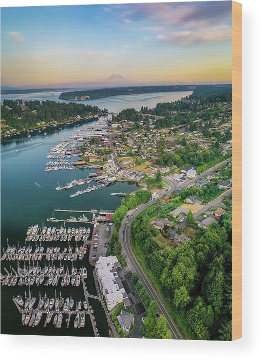 Gig Harbor Wood Print featuring the photograph Harborview Drive by Clinton Ward