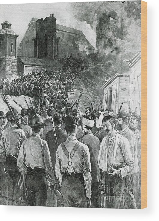 Employment And Labor Wood Print featuring the photograph Homestead Strike by Bettmann