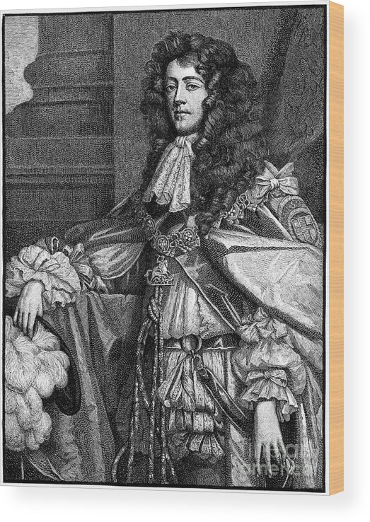 Engraving Wood Print featuring the drawing James, Duke Of Monmouth 1649-1685 by Print Collector