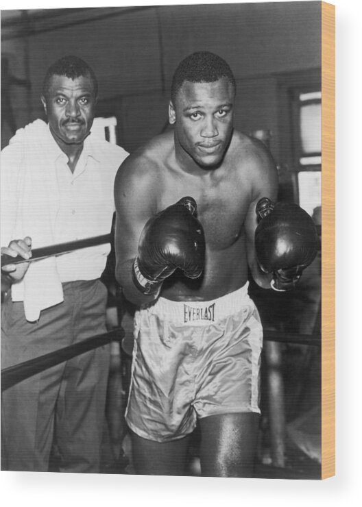 Joe Frazier Wood Print featuring the photograph Joe Frazier by American Stock Archive