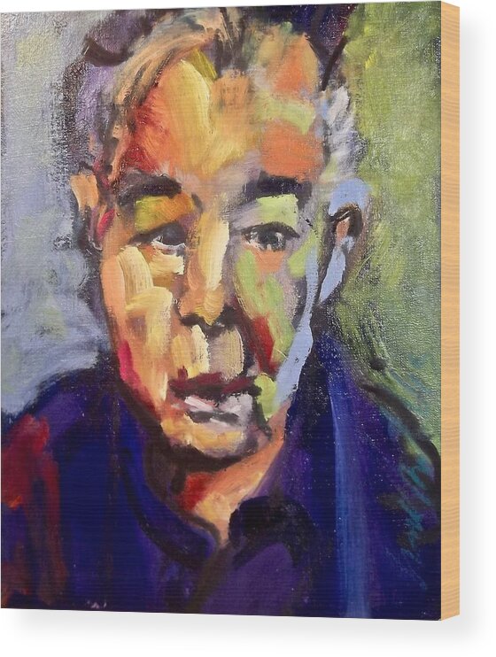 Painting Wood Print featuring the painting John Prine by Les Leffingwell