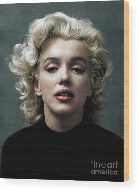 Marilynmonroe Wood Print featuring the photograph Just Marilyn Monroe by Franchi Torres